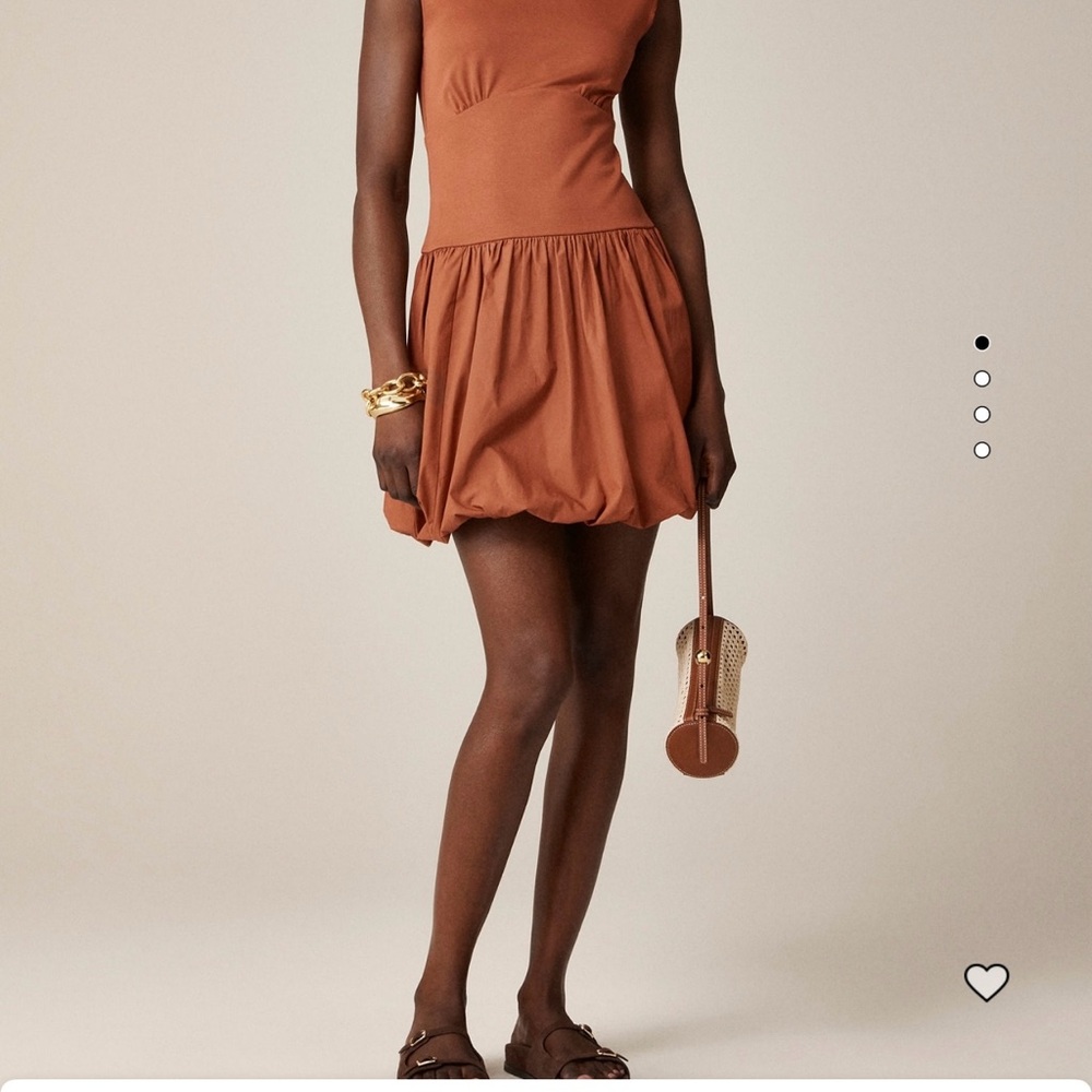 Beautiful JCrew Bubble hem mixy dress in toasted paprika nwt